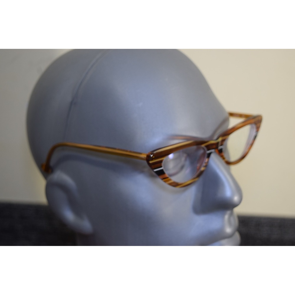 L.A. Eyeworks Hickory 937 0119 Cat Eye Eyeglasses Abyssinian Acetate Japan Wood